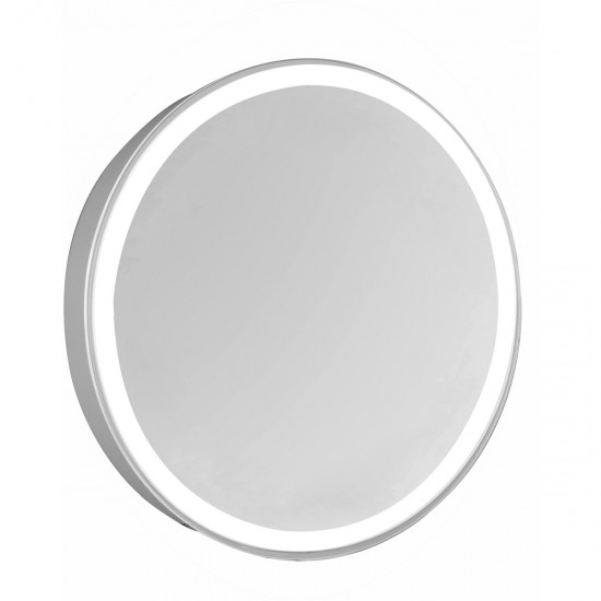 Elegant Lighting MRE-6115 Nova 30 X 30 inch Glossy White Lighted Wall Mirror, Round