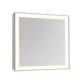 Elegant Lighting MRE-6118 Nova 28 X 28 inch Glossy White Lighted Wall Mirror in 3000K, Square