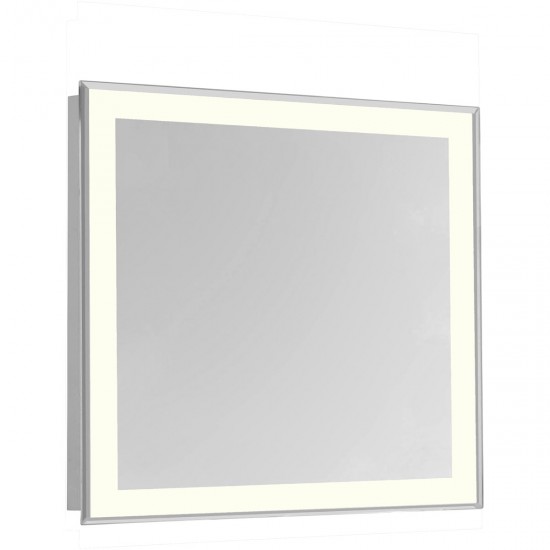 Elegant Lighting MRE-6119 Nova 36 X 36 inch Glossy White Lighted Wall Mirror in 3000K, Square