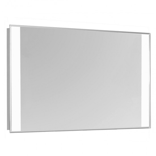 Elegant Lighting MRE-6203 Nova 30 X 24 inch Glossy White Lighted Wall Mirror in 5000K, Rectangle