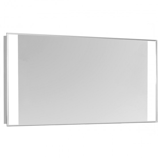 Elegant Lighting MRE-6204 Nova 40 X 24 inch Glossy White Lighted Wall Mirror in 5000K, Rectangle