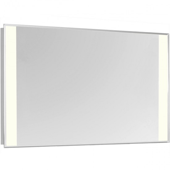 Elegant Lighting MRE-6213 Nova 30 X 24 inch Glossy White Lighted Wall Mirror in 3000K, Rectangle