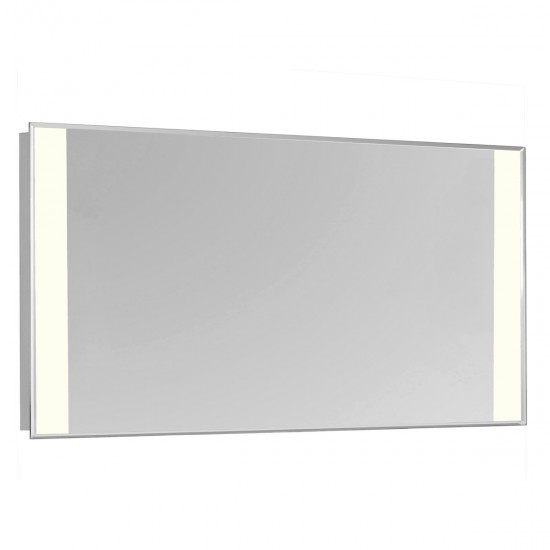 Elegant Lighting MRE-6214 Nova 40 X 24 inch Glossy White Lighted Wall Mirror in 3000K, Rectangle