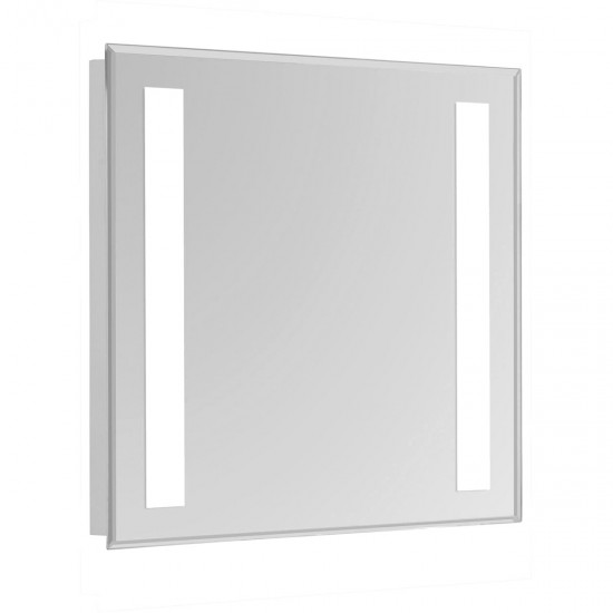 Elegant Lighting MRE-6301 Nova 30 X 20 inch Glossy White Lighted Wall Mirror in 5000K, Rectangle