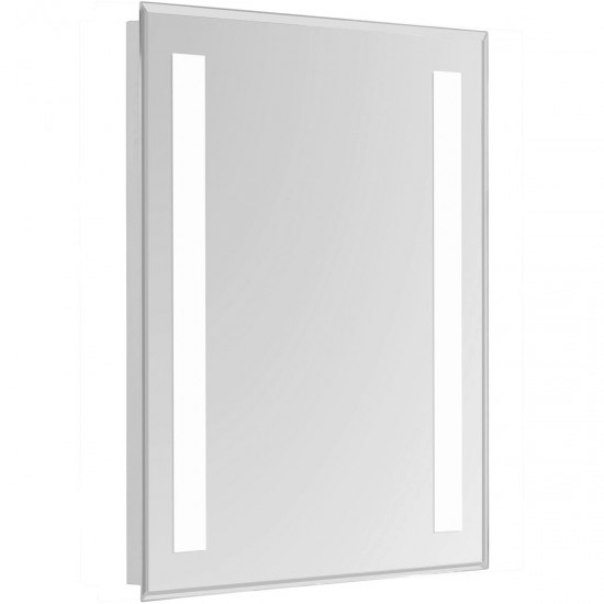 Elegant Lighting MRE-6302 Nova 40 X 20 inch Glossy White Lighted Wall Mirror in 5000K, Rectangle