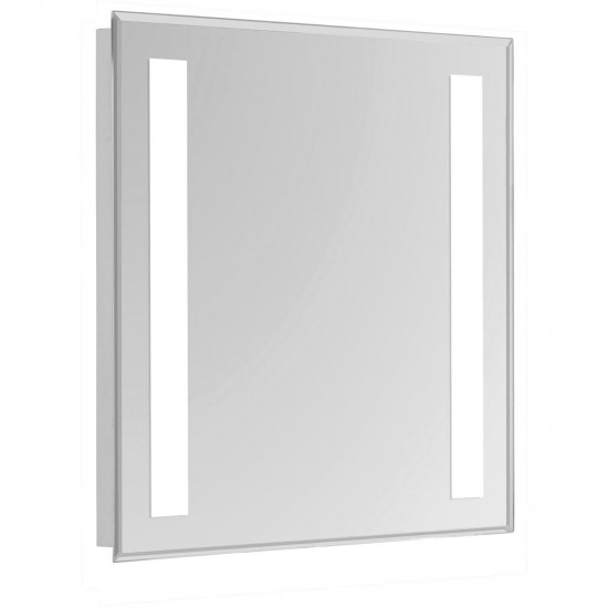 Elegant Lighting MRE-6303 Nova 30 X 24 inch Glossy White Lighted Wall Mirror in 5000K, Rectangle