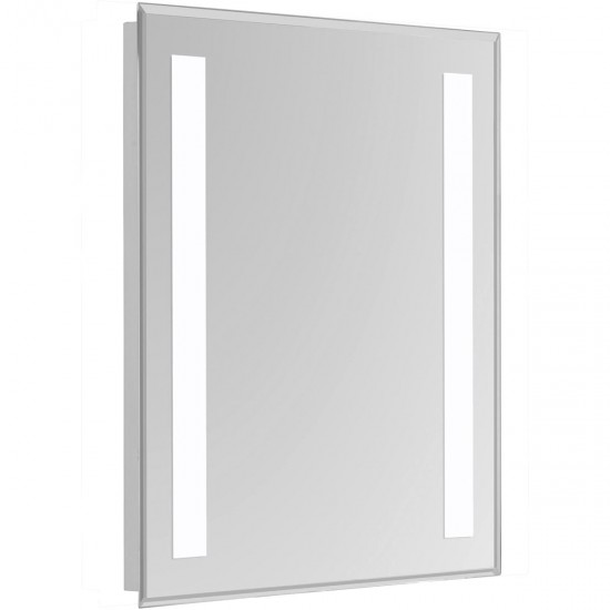 Elegant Lighting MRE-6304 Nova 40 X 24 inch Glossy White Lighted Wall Mirror in 5000K, Rectangle