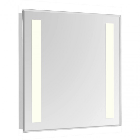 Elegant Lighting MRE-6305 Nova 40 X 32 inch Glossy White Lighted Wall Mirror in 5000K, Rectangle