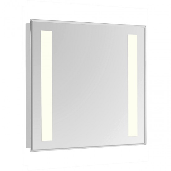 Elegant Lighting MRE-6311 Nova 30 X 20 inch Glossy White Lighted Wall Mirror in 3000K, Rectangle