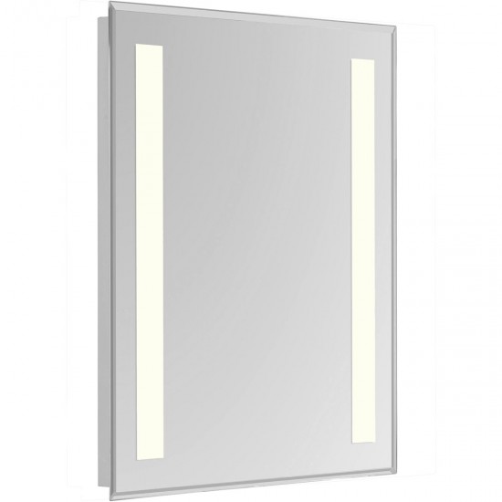 Elegant Lighting MRE-6312 Nova 40 X 20 inch Glossy White Lighted Wall Mirror in 3000K, Rectangle