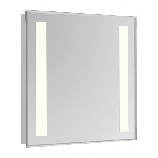 Elegant Lighting MRE-6313 Nova 30 X 24 inch Glossy White Lighted Wall Mirror in 3000K, Rectangle