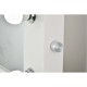 Elegant Lighting MRE8505K Hollywood 33 X 28 inch Gloss White Lighted Wall Mirror