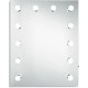 Elegant Lighting MRE8515K Hollywood 30 X 24 inch Silver Anodized Lighted Wall Mirror