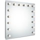 Elegant Lighting MRE8523K Hollywood 36 X 36 inch Silver Anodized Lighted Wall Mirror