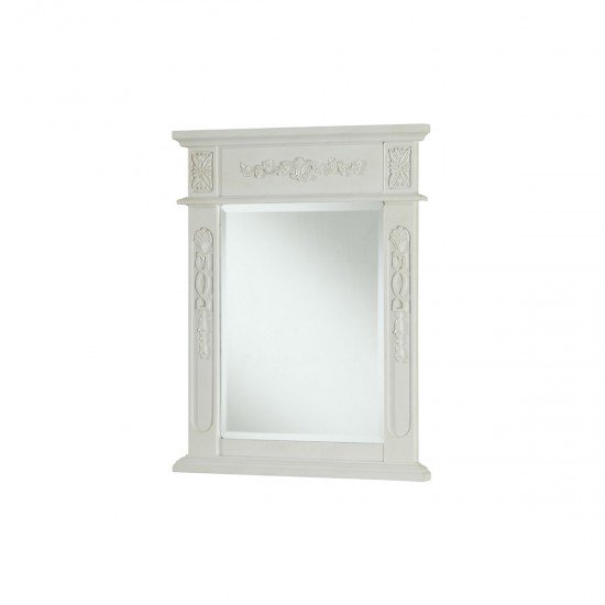 Elegant Lighting VM-1010 Vanity 28 X 22 inch Antique White Wall Mirror