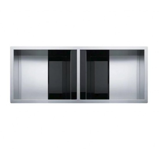 Franke CLV120-33 Crystal 32 1/2" Double Bowl Undermount Stainless Steel Kitchen Sink