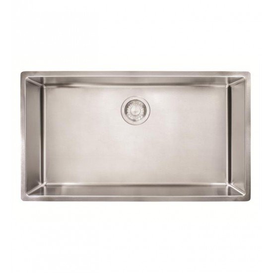 Franke CUX11030 Cube 31 1/2" Single Basin Undermount Stainless Steel Kitchen Sink