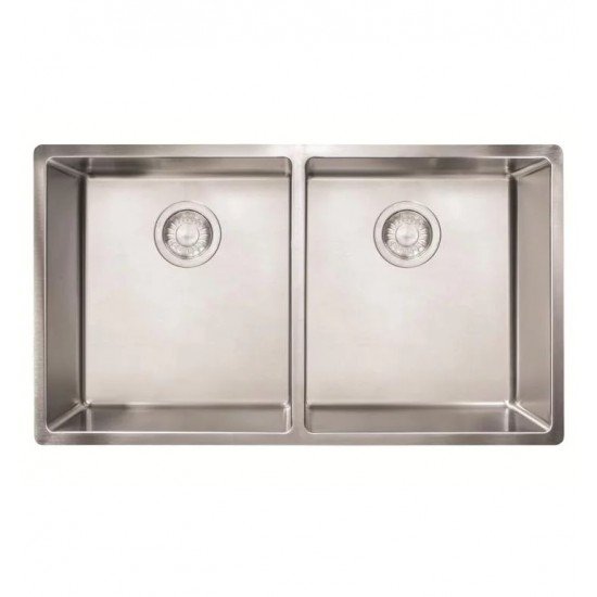 Franke CUX120 Cube 31 1/2" Stainless Steel Double Basin Undermount Kitchen Sink