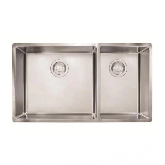 Franke CUX160 Cube 31 1/2" Stainless Steel Double Basin Undermount Kitchen Sink