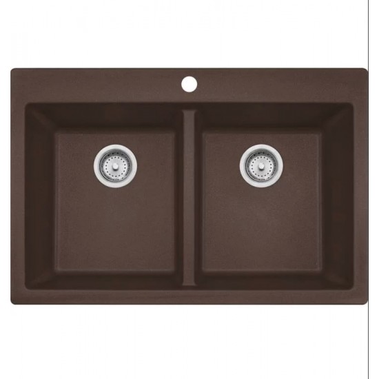 Franke DIG62D91 Primo 33" Double Basin Undermount/Drop In Granite Kitchen Sink from Home Collection