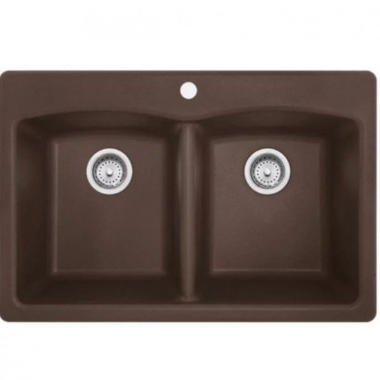 Franke ED33229-1 Ellipse 33" Double Basin Undermount/Drop In Granite Kitchen Sink from Home Collection