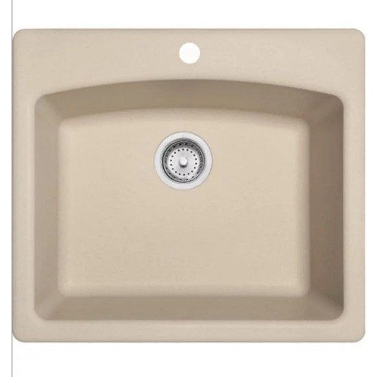 Franke ES25229-1 Ellipse 25" Single Basin Undermount/Drop In Granite Kitchen Sink from Home Collection