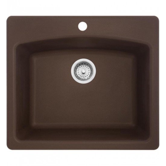 Franke ES25229-1 Ellipse 25" Single Basin Undermount/Drop In Granite Kitchen Sink from Home Collection