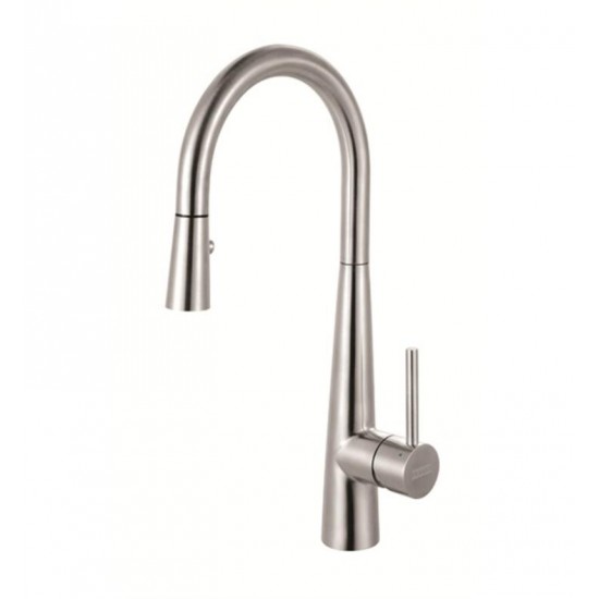 Franke FFP3450 Steel Pulldown Spray Prep Kitchen Faucet in Stainless Steel