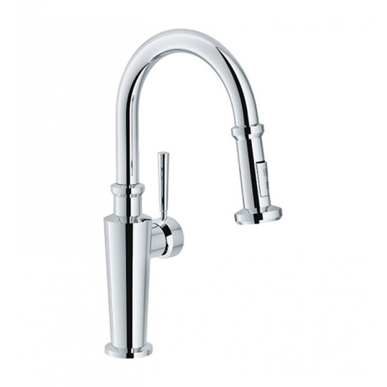 Franke FFP52 Absinthe 16" Single Hole Deck Mounted Prep Kitchen Faucet