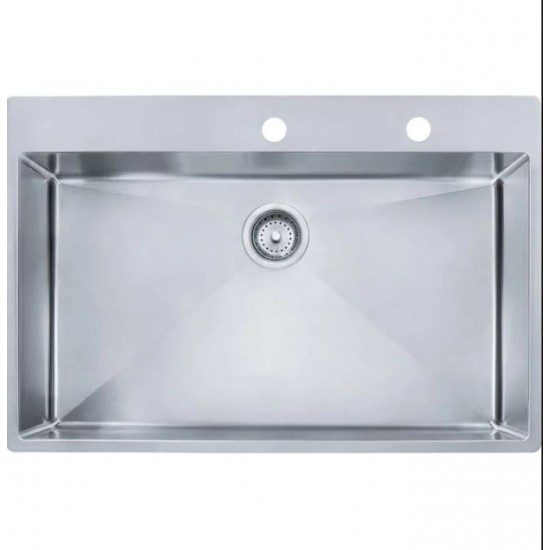 Franke HFS3322-1 Vector 33 1/2" Single Basin Undermount/Drop In Stainless Steel Kitchen Sink from Home Collection