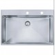 Franke HFS3322-2 Vector 33 1/2" Single Bowl Drop-In/Undermount Stainless Steel Kitchen Sink in Polished Satin from Home Collection