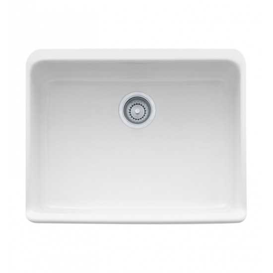 Franke MHK110-24WH Manor House 23 5/8" Single Basin Apron Front Fireclay Kitchen Sink