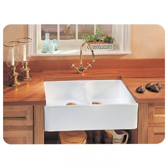 Franke MHK720-31 Manor House 31 1/4" Double Basin Apron Front Fireclay Kitchen Sink