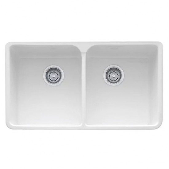 Franke MHK720-35 Manor House 35 5/8" Double Basin Apron Front Fireclay Kitchen Sink