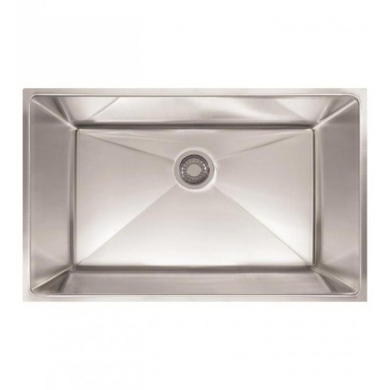 Franke PEX110-31 Planar 8 32 1/2" Single Basin Undermount Stainless Steel Kitchen Sink