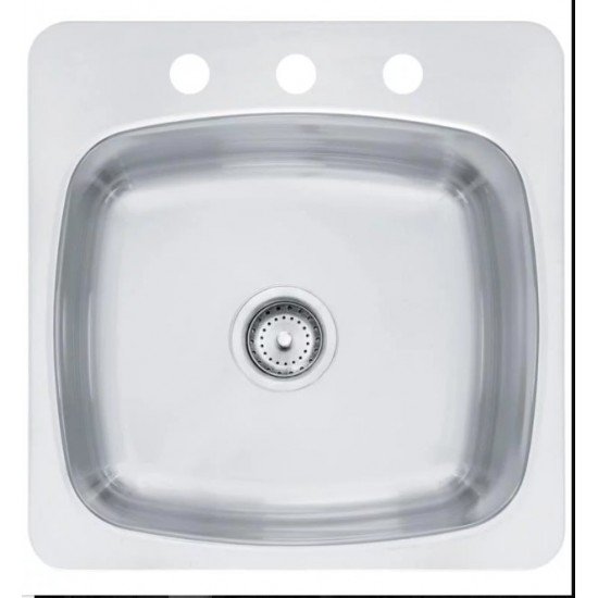Franke SL103BX Axis 20 1/8" Single Basin Undermount/Drop In Stainless Steel Kitchen Sink from Home Collection