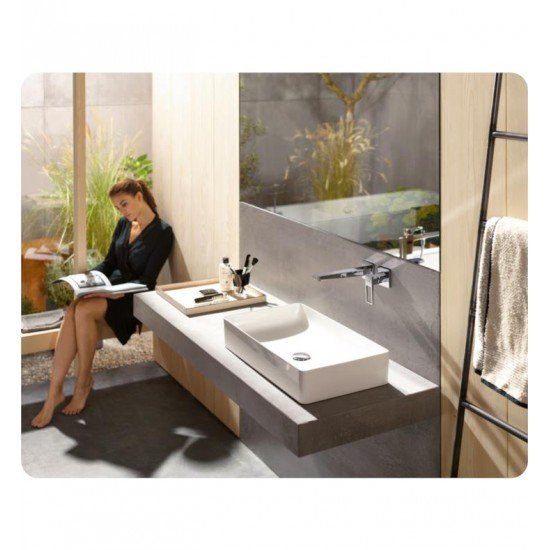 Hansgrohe 74526 Metropol 9 1/2" Wall Mount Bathroom Sink Faucet Trim with Loop Handle