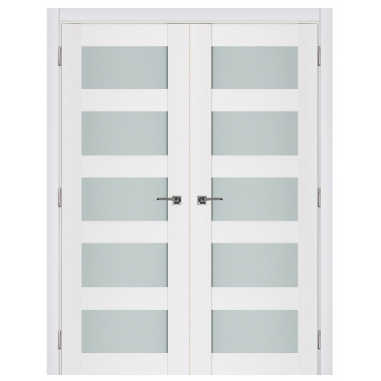Nova Triplex 022 White Wood Lacquered Modern Interior Door