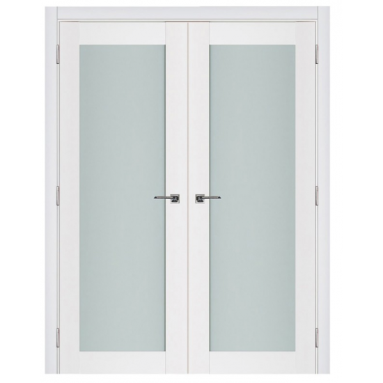 Nova Triplex 054 White Wood Lacquered Modern Interior Door