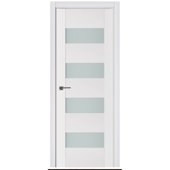 Nova Triplex 017 White Wood Lacquered Modern Interior Door