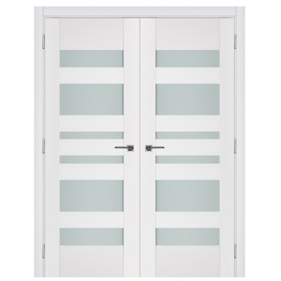 Nova Triplex 033 White Wood Lacquered Modern Interior Door