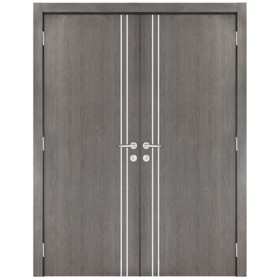 Nova Triplex 002 White Wood Lacquered Modern Interior Door