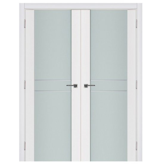Nova Triplex 003 White Wood Lacquered Modern Interior Door