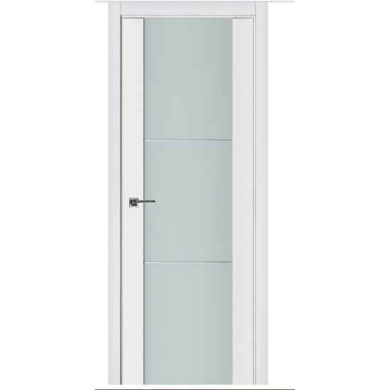 Nova Triplex 004 White Wood Lacquered Modern Interior Door