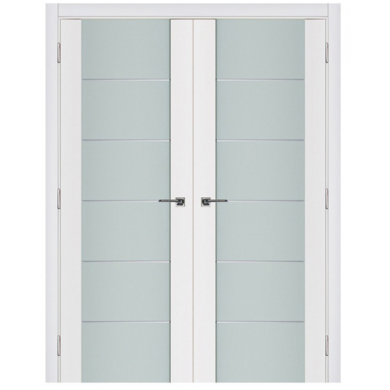 Nova Triplex 008 White Wood Lacquered Modern Interior Door