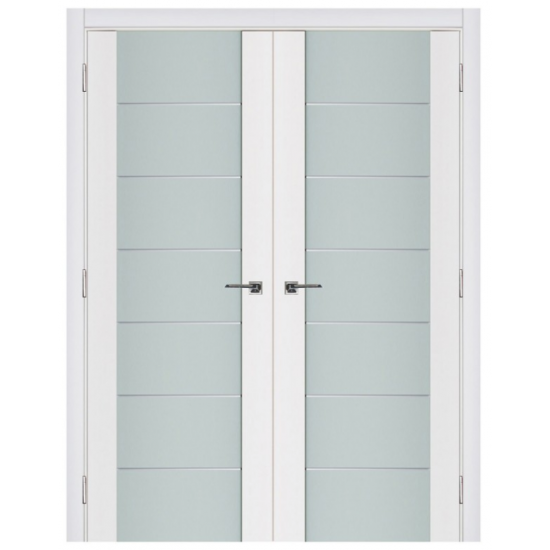Nova Triplex 009 White Wood Lacquered Modern Interior Door