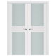 Nova Triplex 014 White Wood Lacquered Modern Interior Door