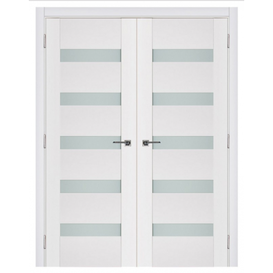 Nova Triplex 018 White Wood Lacquered Modern Interior Door