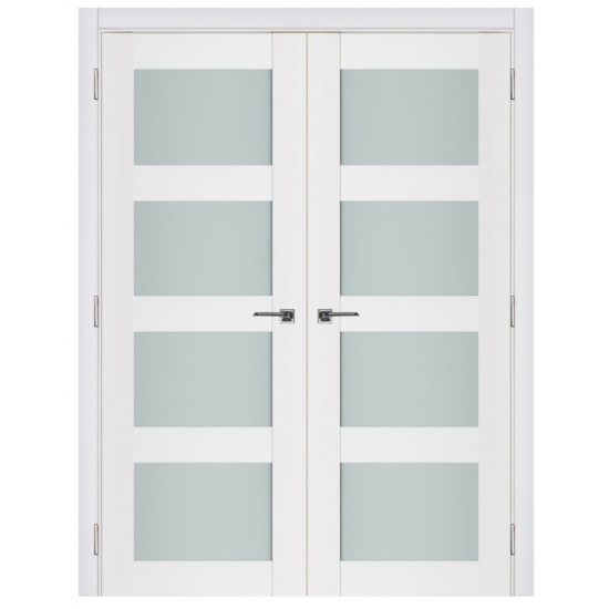Nova Triplex 021 White Wood Lacquered Modern Interior Door