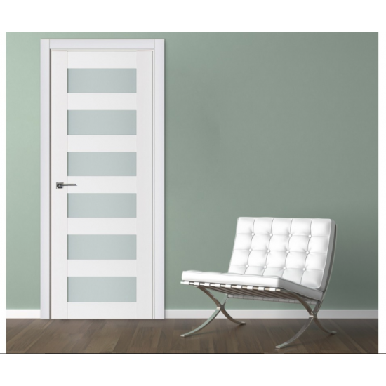 Nova Triplex 023 White Wood Lacquered Modern Interior Door